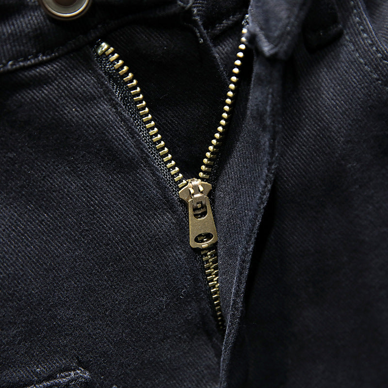 "Dark Knight" Ripped Jeans