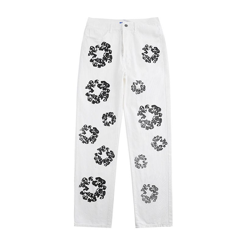 "Kapok Flower" Denim Jeans