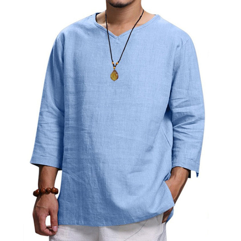 "Loose Linens" Casual V-neck