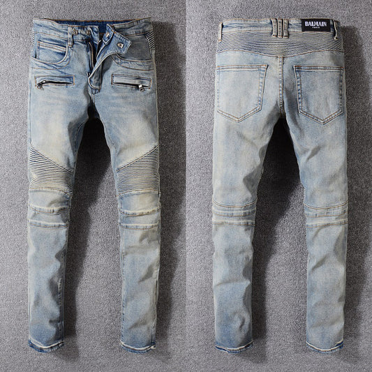 "Retro Classic" Biker Jeans