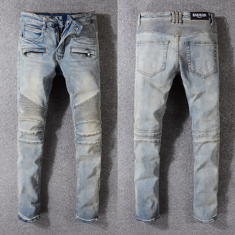 "Retro Classic" Biker Jeans