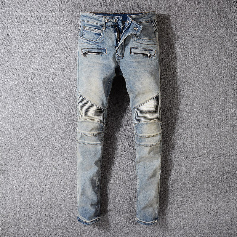 "Retro Classic" Biker Jeans